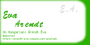 eva arendt business card